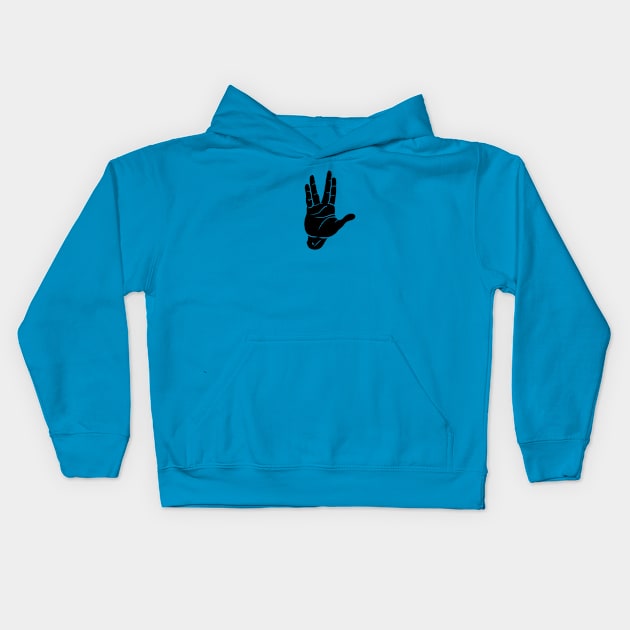 Spocks hand Kids Hoodie by badbugs